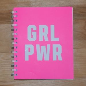 Pink spiral notebook